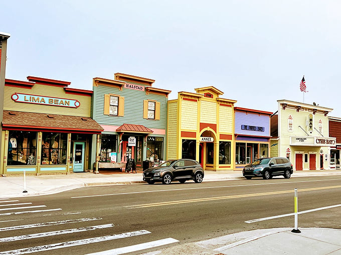 Downtown Suttons Bay: A waterfront so picturesque, it looks like it was painted by Bob Ross on a particularly inspired day.