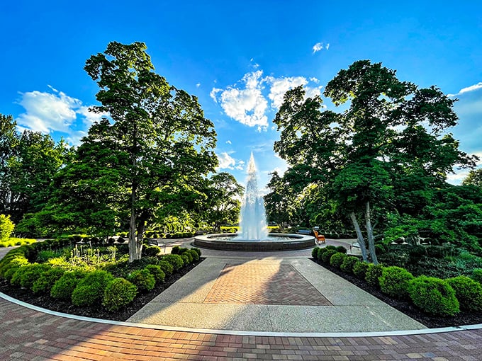 Where history meets horticulture. This grand fountain, framed by lush greenery, invites you to make a splash in botanical beauty. Photo credit: Refugio Chairez