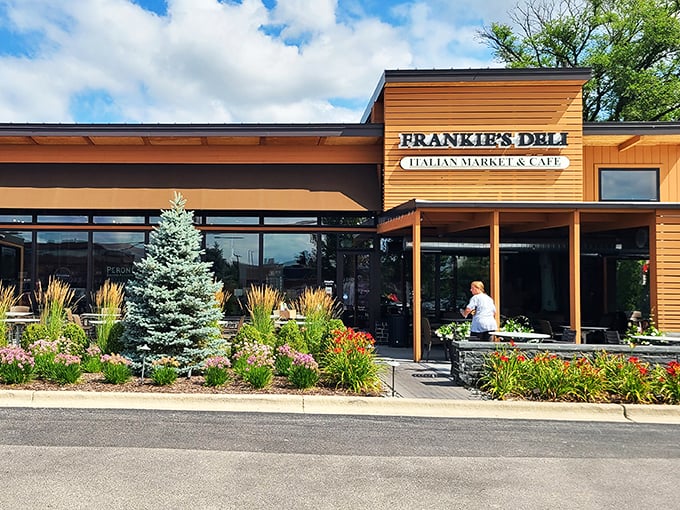 Step into sandwich nirvana: Frankie's sleek exterior hides a world of Italian deli delights. Prepare for flavor overload!