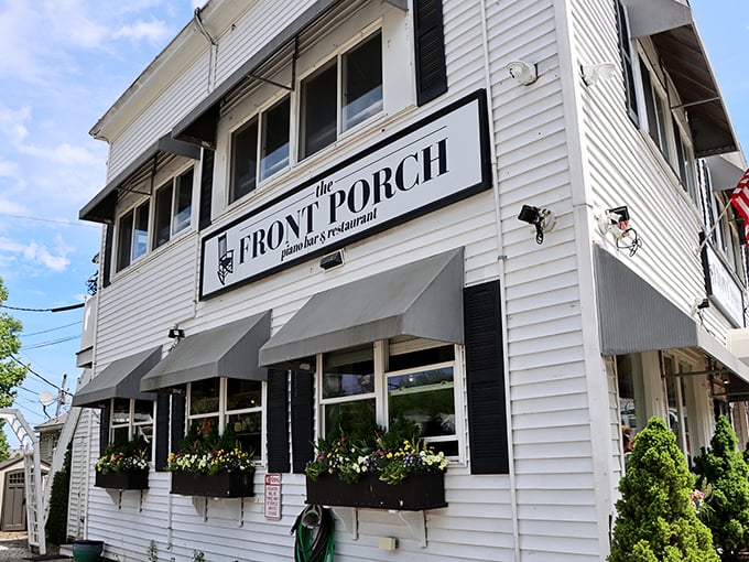 Porch perfection! This spot serves up comfort food with a side of small-town charm.