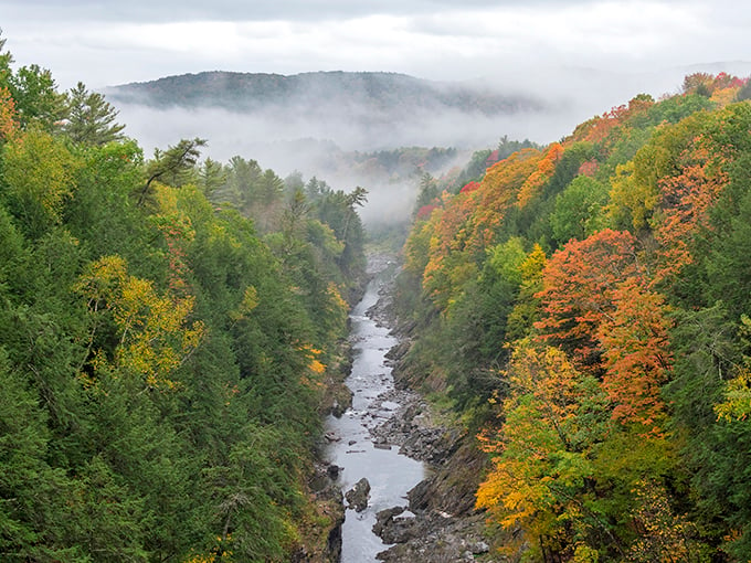 Grand Canyon of the East? More like Nature's Own Skyscraper City! Quechee Gorge will leave you dizzy with wonder.