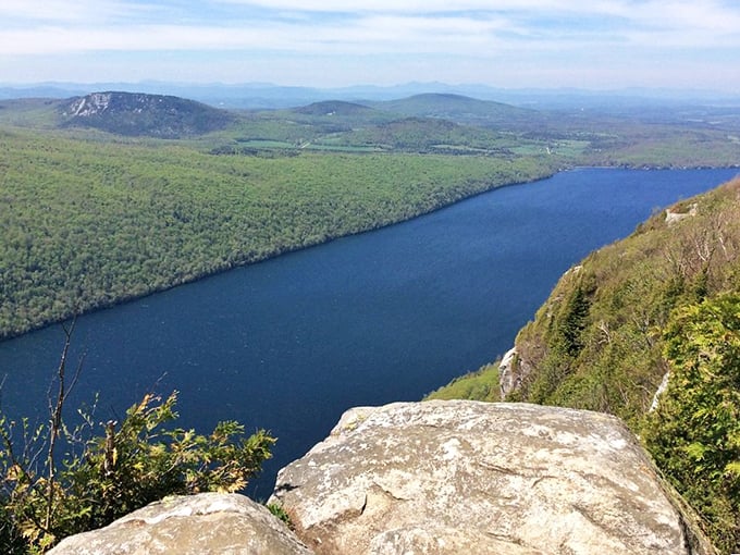 Green Mountain challenge accepted! Mount Pisgah's trail is nature's StairMaster with a view that beats any gym selfie.