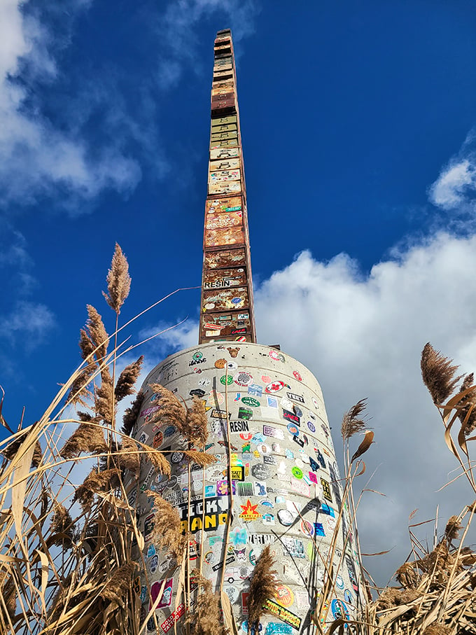 Office supplies gone wild! This towering tribute to form-filling might just inspire your inner Pam Beesly.