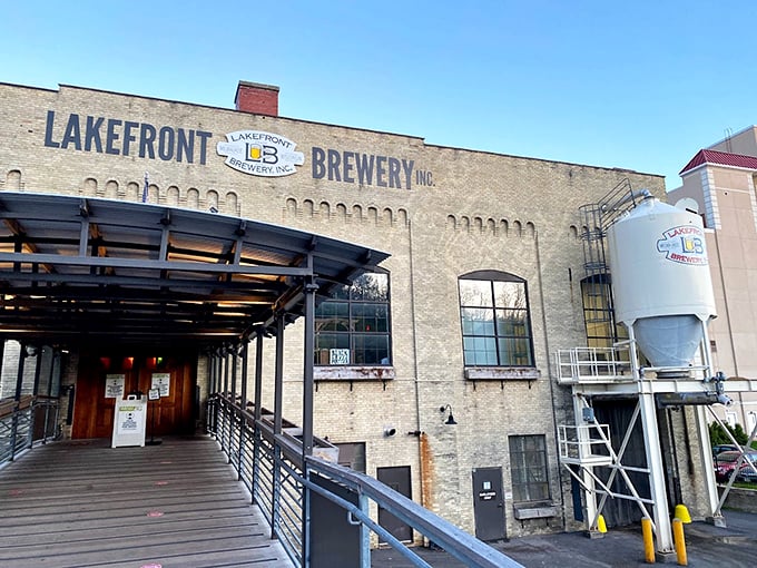 Beer barrels and river views - Lakefront Brewery is where hops meet waves in a symphony of Milwaukee magic. Photo credit: Scott Perdue