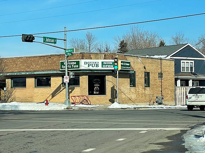 Unassuming on the outside, a flavor explosion inside. Dexter's Pub: the Clark Kent of fish fry joints! Photo credit: Aj Sue