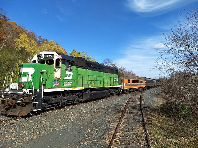 Green machine on the scene! This emerald express is your ticket to ride through Wisconsin's natural wonders.