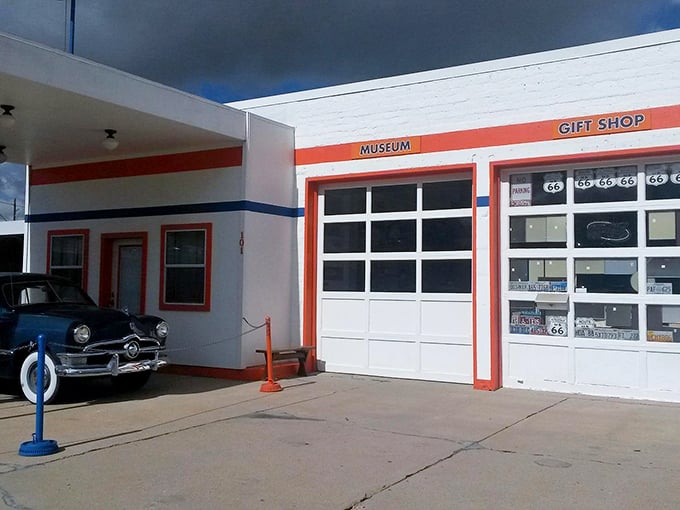 Souvenirs ahoy! This gift shop's got more Route 66 merch than you can shake a steering wheel at.