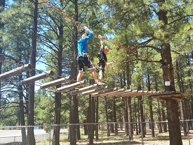 "Just hanging around!" This sunny daredevil proves that walking on air isn't just for cartoon characters anymore.