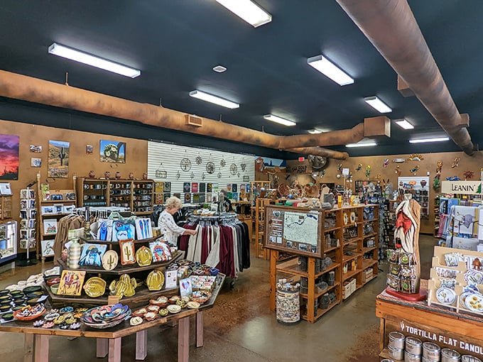 Souvenir shopping paradise! From kitschy keychains to authentic artifacts, there's a piece of the Wild West for every home on the range.