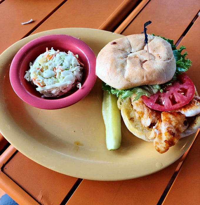 The sandwich that launched a thousand ships! Frenchy's grouper sandwich is a towering testament to Florida's seafood prowess. Napkins required, but totally worth it.