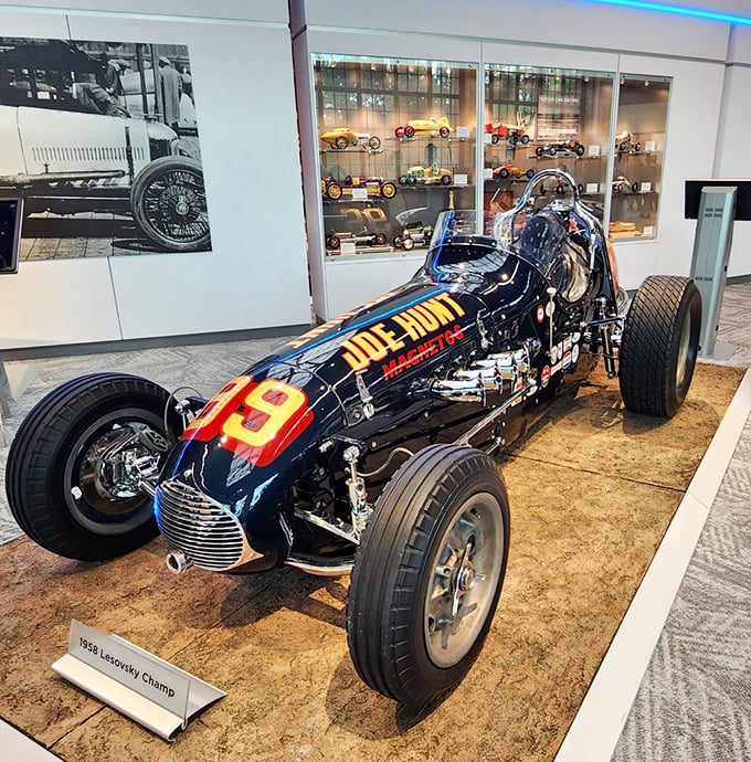 The 1958 Lesovsky Champ: A slice of American racing history. This speed demon could outrun your grandpa's stories about "the good old days."