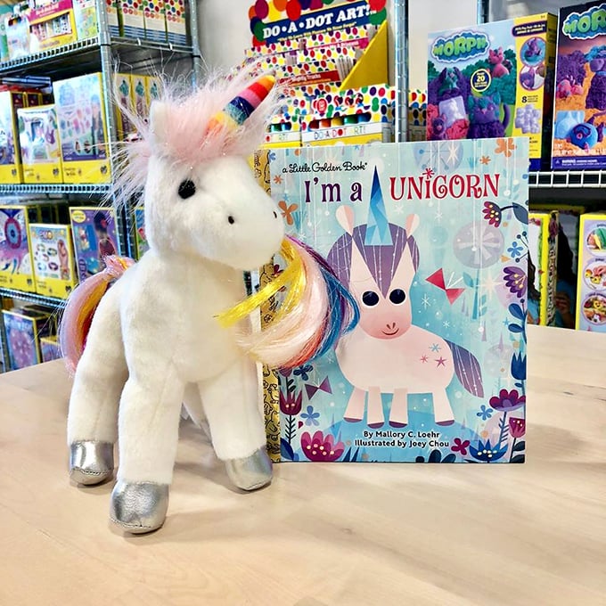 Who says unicorns don't exist? This magical creature and its storybook companion are ready to spark joy and imagination in equal measure.