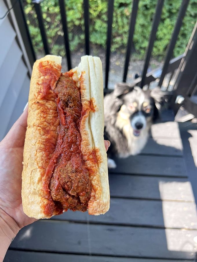 Holy meatballs, Batman! This sandwich is proof that sometimes, the best things in life come between two slices of bread.