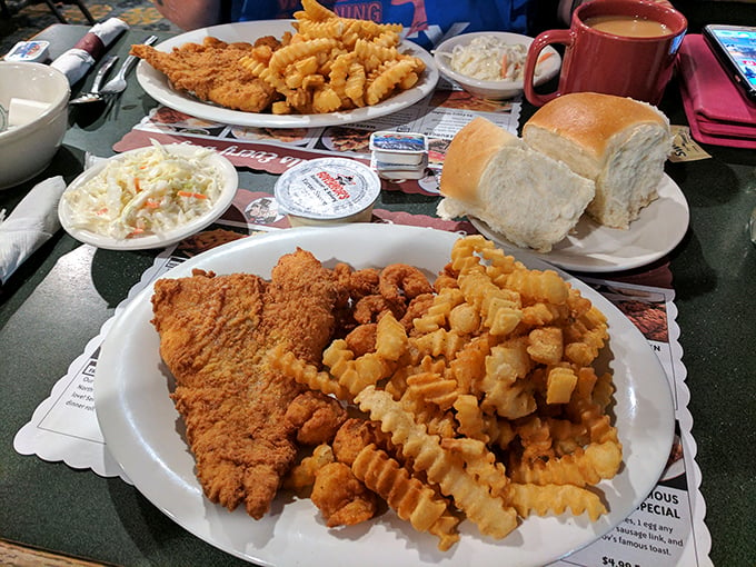 Fish so fresh, it might just swim off your plate! Paired with those golden fries, it's a match made in seafood heaven.