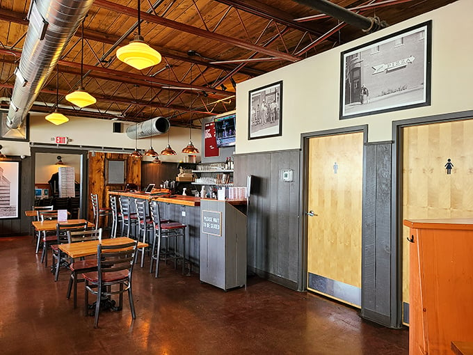 Step inside and you'll feel like you've entered the Tardis of pizzerias - it's bigger on the inside! The industrial-chic vibe is perfect for both date night and family outings.