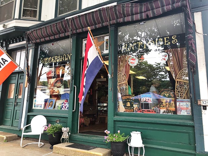 Peek through the looking glass! This storefront window offers a tantalizing glimpse into a world where nostalgia reigns supreme.