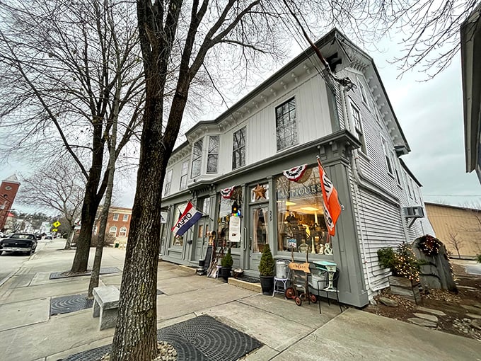 Norman Rockwell, meet Stephen King. This charming storefront could be the setting for small-town adventures or spine-tingling tales.