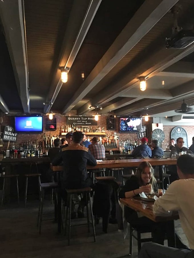 Where everybody knows your name – or at least your favorite beer. The bar at Quarry Tap Room is like Cheers, but with better food and fewer Boston accents.