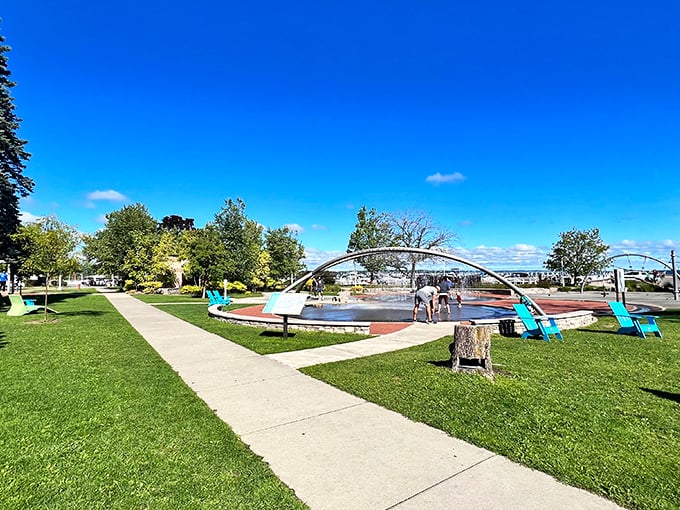 Splash into fun! This fountain play area is the perfect spot for kids (and kids at heart) to cool off and make a splash.