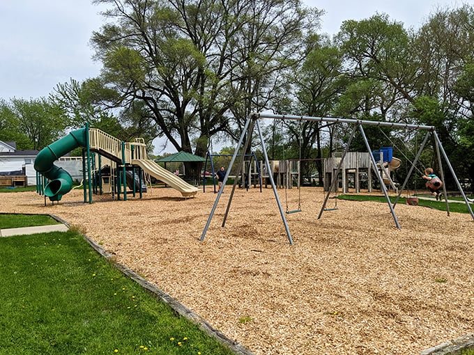 Who says you can't have big fun in a small town? This playground looks like it could give Disney a run for its money!