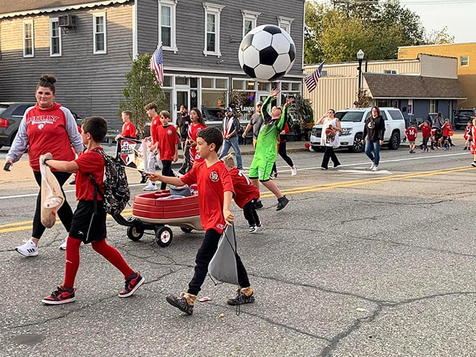 Soccer shenanigans! These kids are kicking it old school – literally. Who needs video games when you've got team spirit?