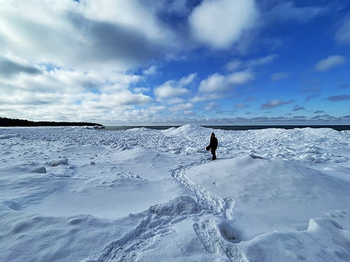 Winter wonderland or frozen planet Hoth? Either way, this icy landscape is perfect for would-be Jedi and snow angels alike.