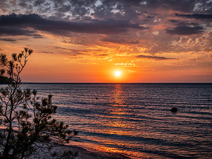 Mother Nature's grand finale – a sunset so stunning, it makes you wonder if she's been taking painting lessons on the sly.