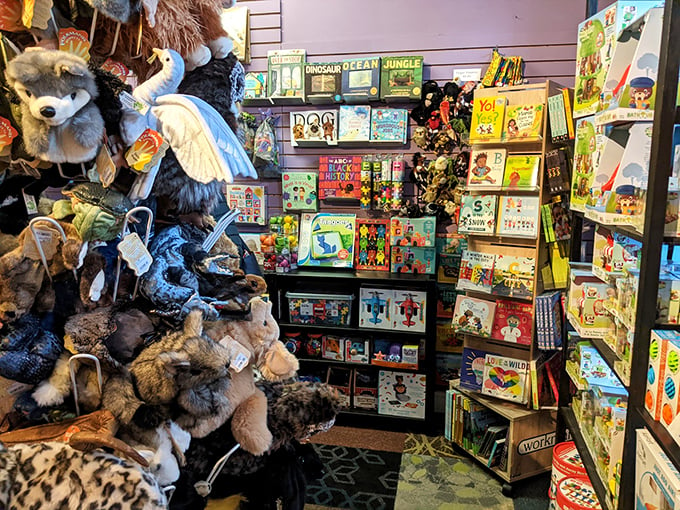 Cuddly critters and storybook pals line the shelves, ready for adoption. It's like Noah's Ark met Toys "R" Us, and we're all invited aboard.