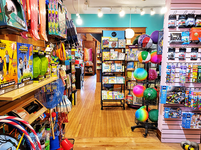 Welcome to toy nirvana! It's like Willy Wonka's factory, but instead of chocolate, it's bursting with games, dolls, and endless possibilities for play.