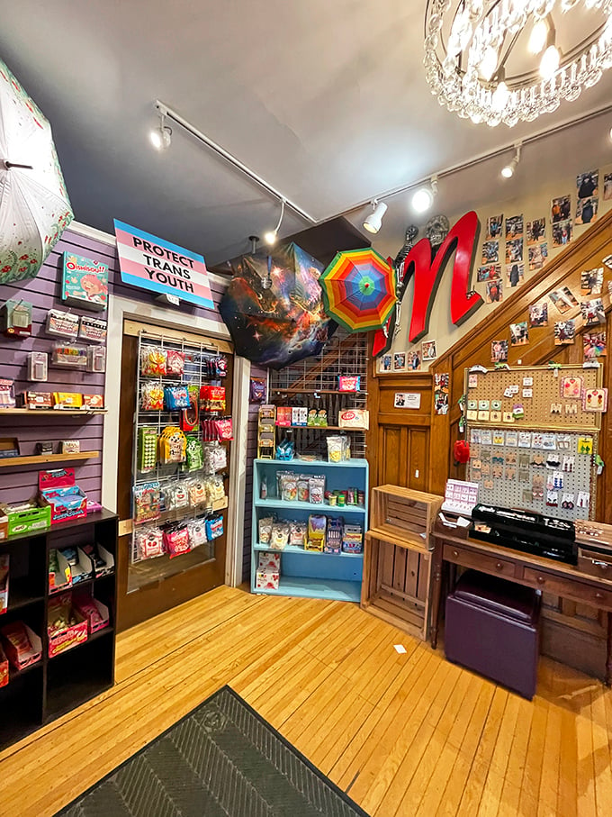 Who needs boring white walls when you can have a rainbow? This store doesn't just sell fun – it lives and breathes it.