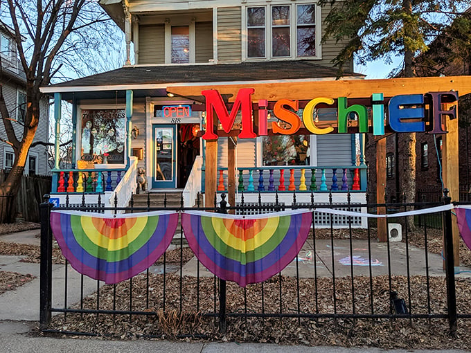 Rainbow connection! Kermit would approve of this technicolor dream porch. It's not easy being green, but it sure is fun being every color.