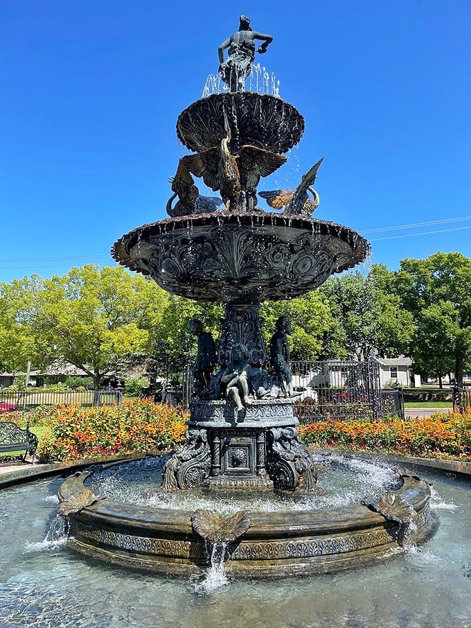 Neptune called, he wants his fountain back! This aquatic masterpiece is the garden's crown jewel, sprouting joy with every splash.