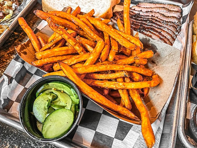 Sweet potato fries that'll make regular fries jealous! Crispy, sweet, and salty – they're the overachievers of the side dish world.