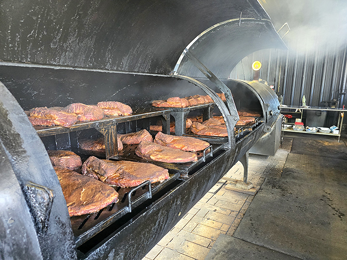 The mothership of flavor! This smoker is where the magic happens, turning humble cuts into mouthwatering masterpieces.