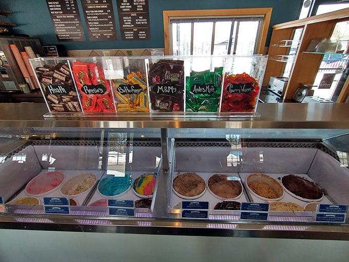 Fifty shades of yum! Gordy's ice cream case is like a Pantone color guide for your palate.