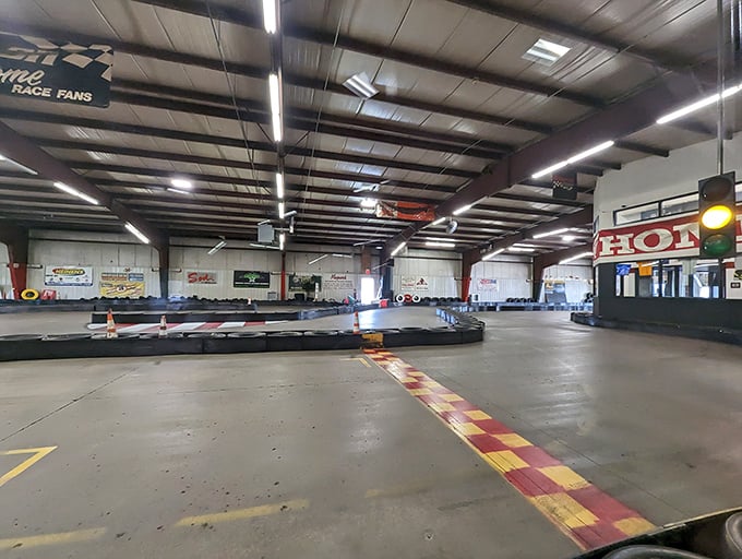 Welcome to the thunderdome of fun! This indoor track is where speed demons and soccer moms alike come to live out their Fast and Furious fantasies.