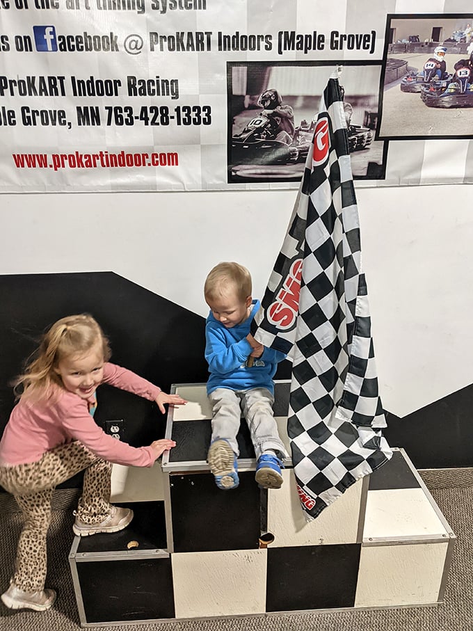 Checkered dreams and podium schemes! These little racers are already plotting their victory laps – and maybe a post-race ice cream stop.