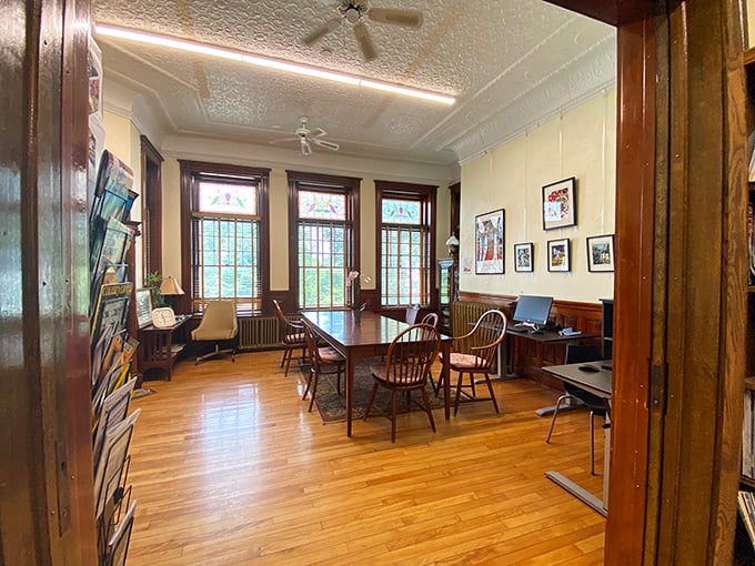 Pull up a chair and stay awhile. In this room, even writer's block comes with a stunning view.