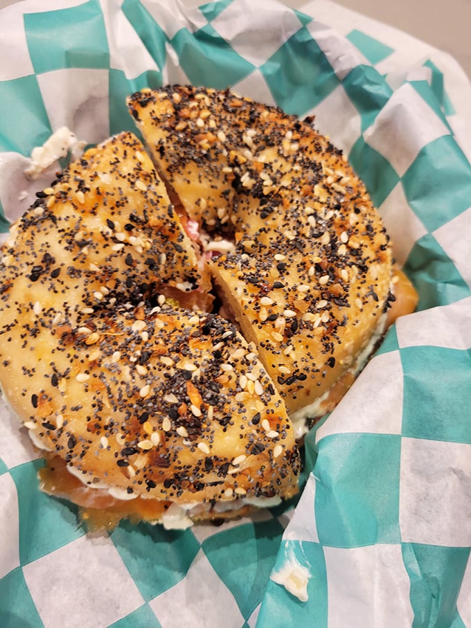 Everything's better on a bagel, especially when it's dressed to impress. This sandwich is ready for its close-up… and your mouth.