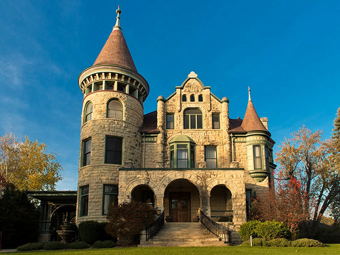 Who needs Europe when you've got this? Castle La Crosse stands proud against a brilliant blue sky, its stone walls whispering tales of Midwest grandeur.