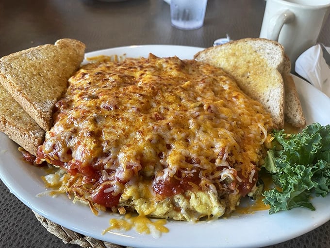 Eggs gone rogue! This Mexican scrambler is like a fiesta in your mouth, complete with a confetti of flavors that'll wake up your taste buds.