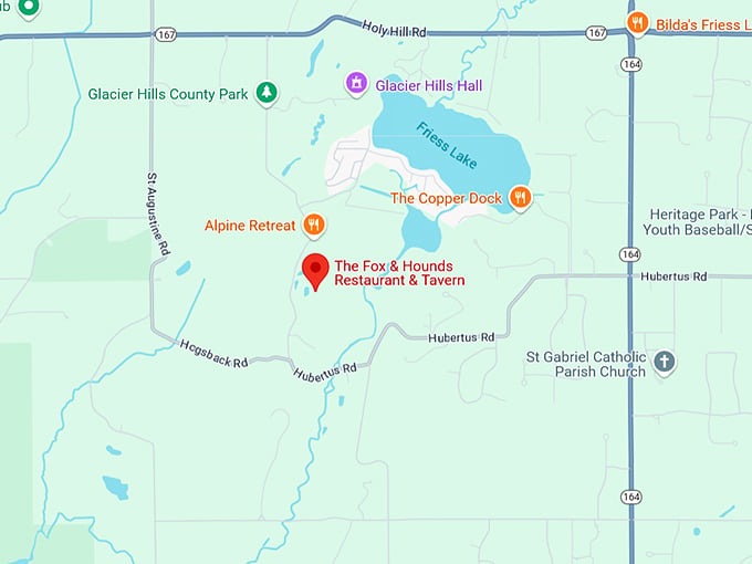 16. the fox & hounds restaurant & tavern map