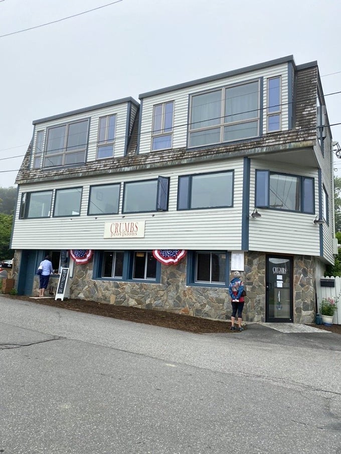 Crumbs Provision stands like a lighthouse for hungry souls, promising comfort food with an ocean view. Photo credit: James R.