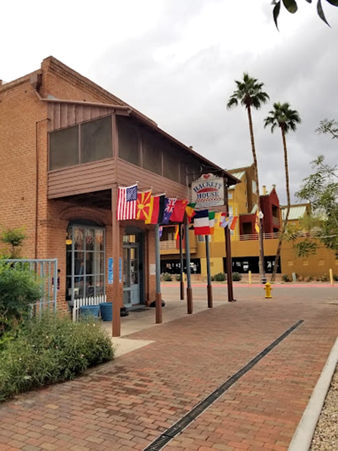 Hackett House: Tempe's global gateway disguised as a Victorian charmer. Travel the world without leaving Arizona – passport for your taste buds included!