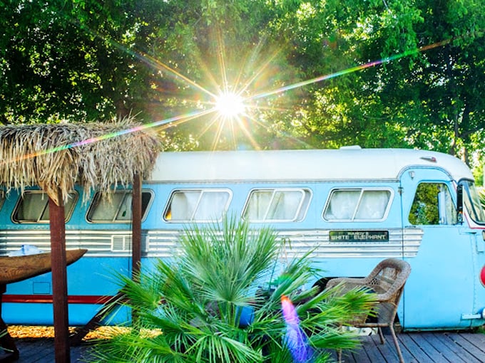 Retro heaven in Bisbee! From Airstreams to Tiki buses, it's like your grandparents' photo album came to life – with better bedding.