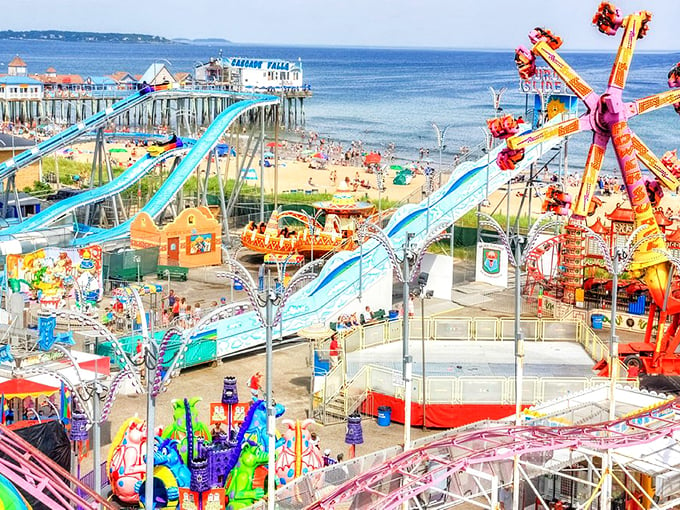 Palace Playland: Where cotton candy dreams and seaside screams come true. Can you smell the funnel cakes?