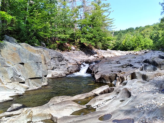 Nature's own water park, no admission required. Coos Canyon's smooth rocks create slides that'll bring out your inner child.