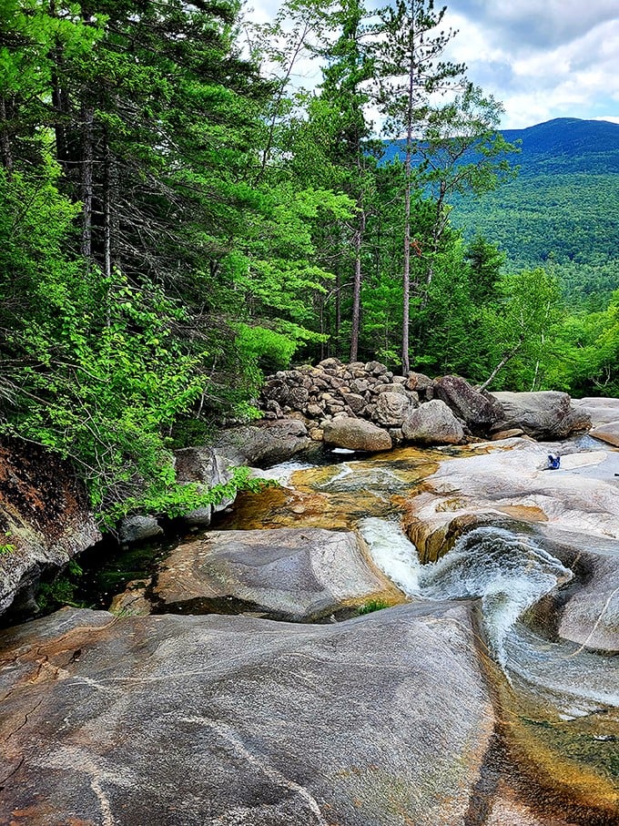 Nature's own Slip 'N Slide, but way cooler. Step Falls' granite ledges create a playground that'll make you forget about theme parks.