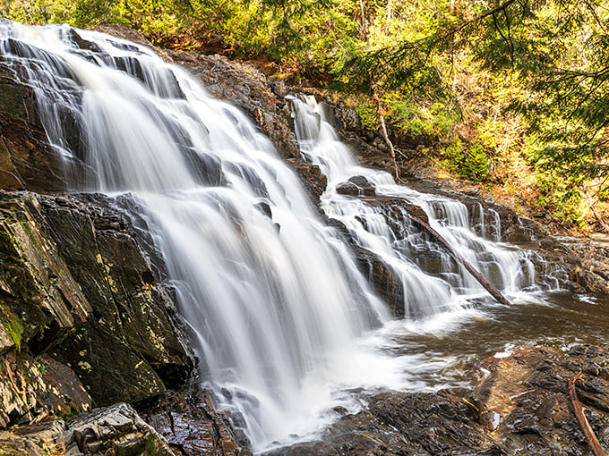 A waterfall straight out of a fairy tale. Houston Brook Falls is where woodland creatures probably host their secret dance parties.