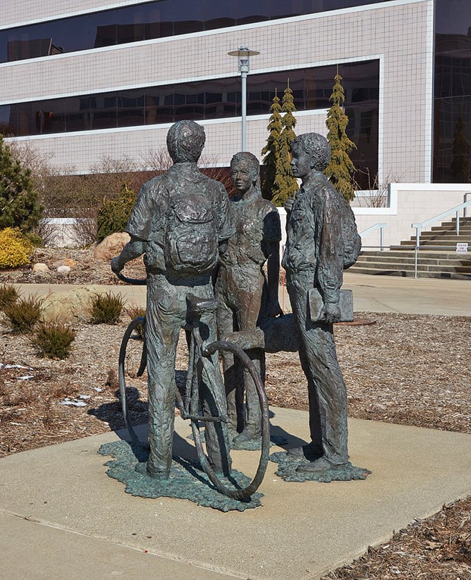 Bike to the future! This sculpture at Western Michigan University reminds us that art, like life, is all about balance.